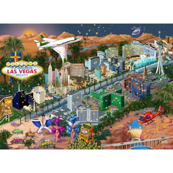 Las Vegas üdvözöl fa puzzle