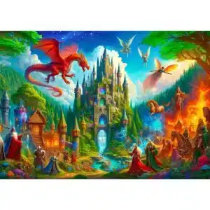 fantezie castel puzzle din lemn