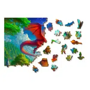 fantezie castel puzzle din lemn