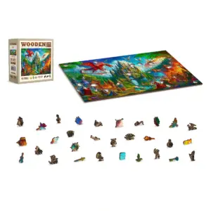fantázia kastély fa puzzle