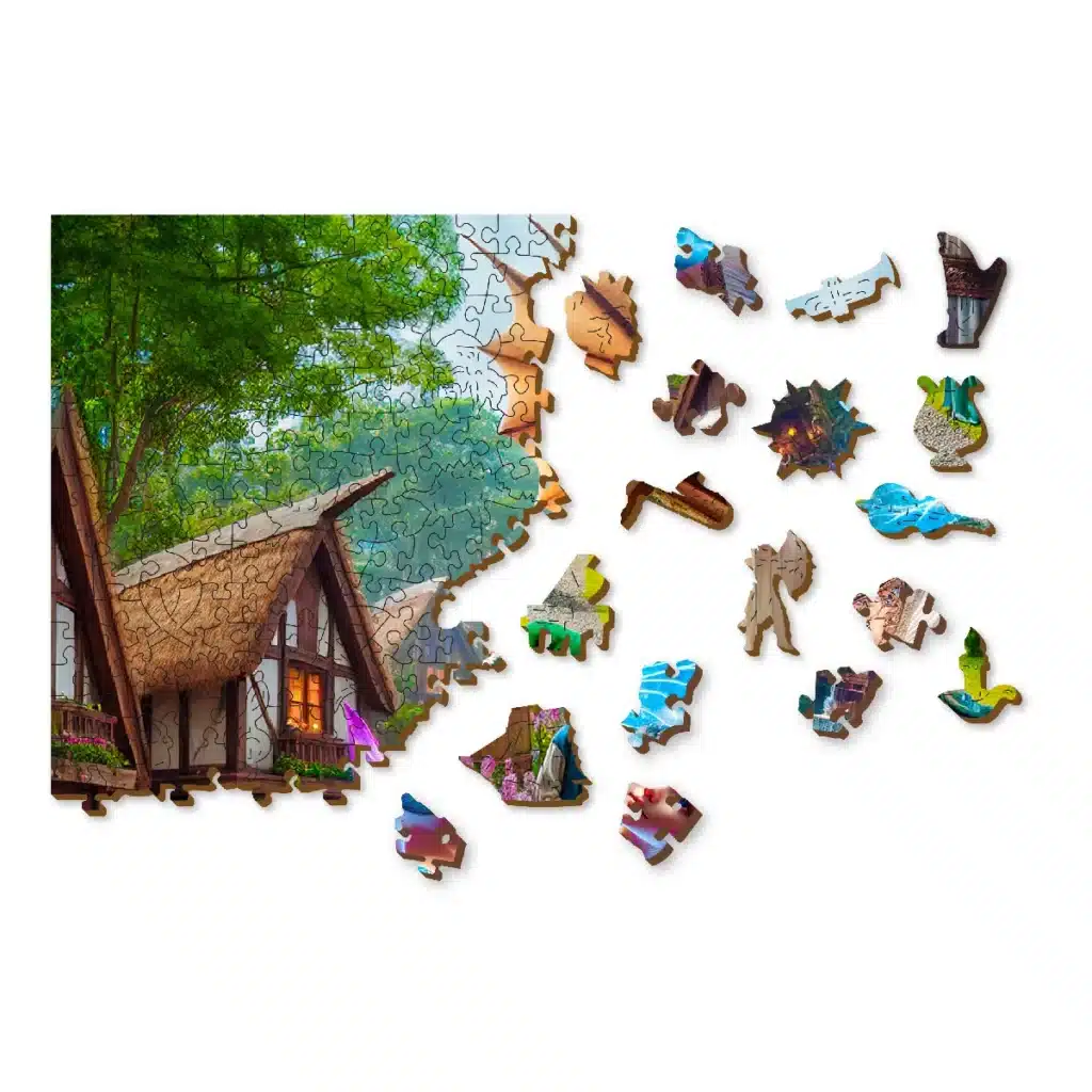 puzzle din lemn satul fanteziei