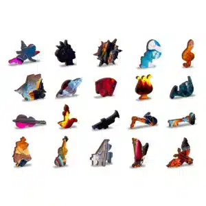 halloween castel noapte puzzle din lemn