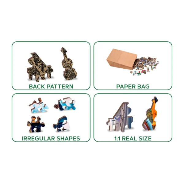 halloween castel noapte puzzle din lemn