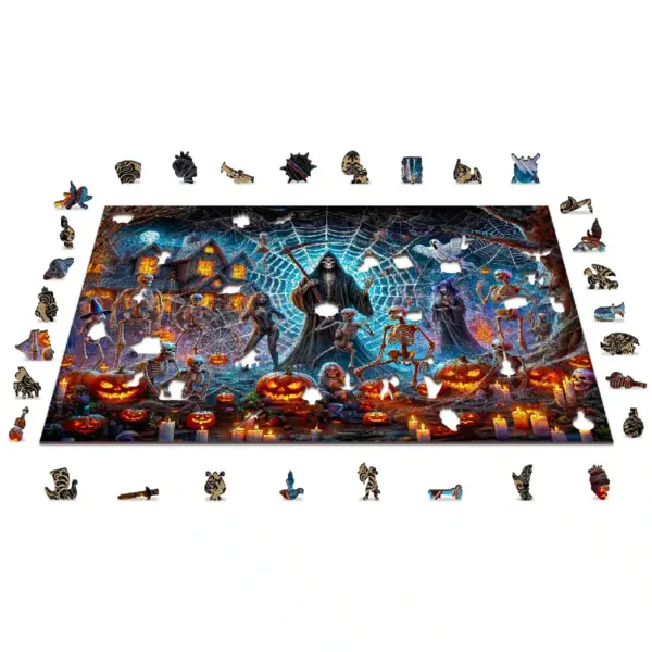 kaszás halloweenja fa puzzle