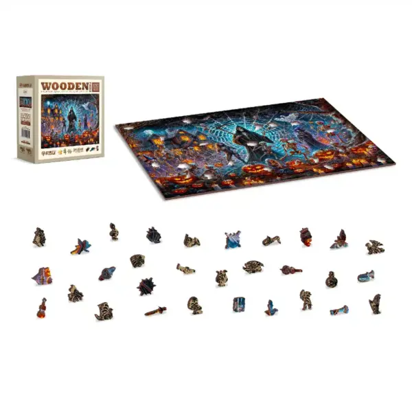 kaszás halloweenja fa puzzle