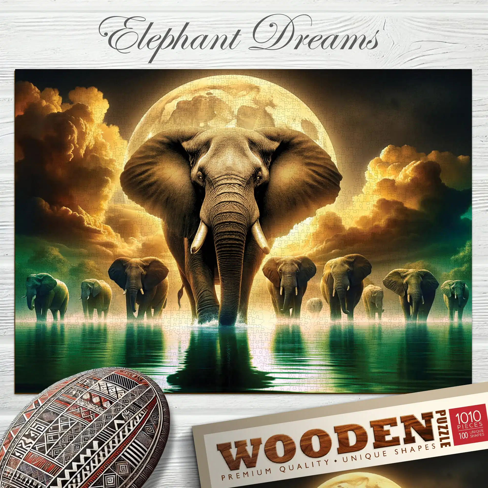 Elephant Dreams Puzzle din lemn