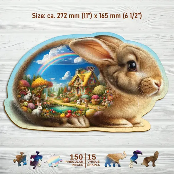 ragyogó nyuszi fa puzzle
