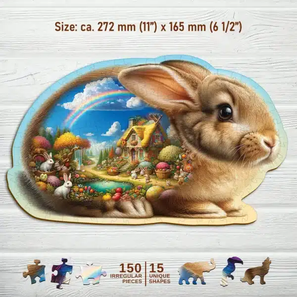 Puzzle din lemn Shiny Bunny