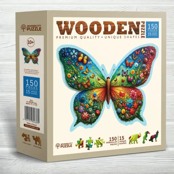színpompás pillangó fa puzzle