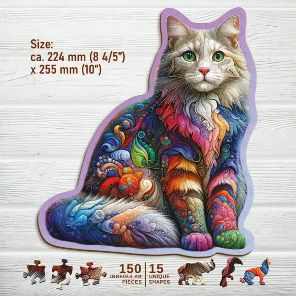 bársonyos macska fa puzzle