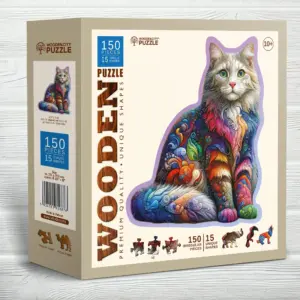 bársonyos macska fa puzzle