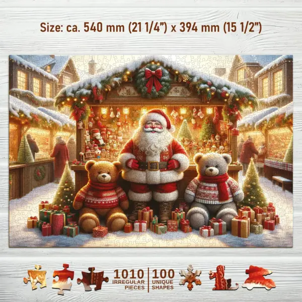 karácsonyi vásár fa puzzle