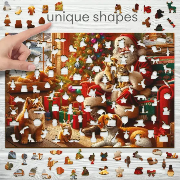 mikulás és barátai fa puzzle