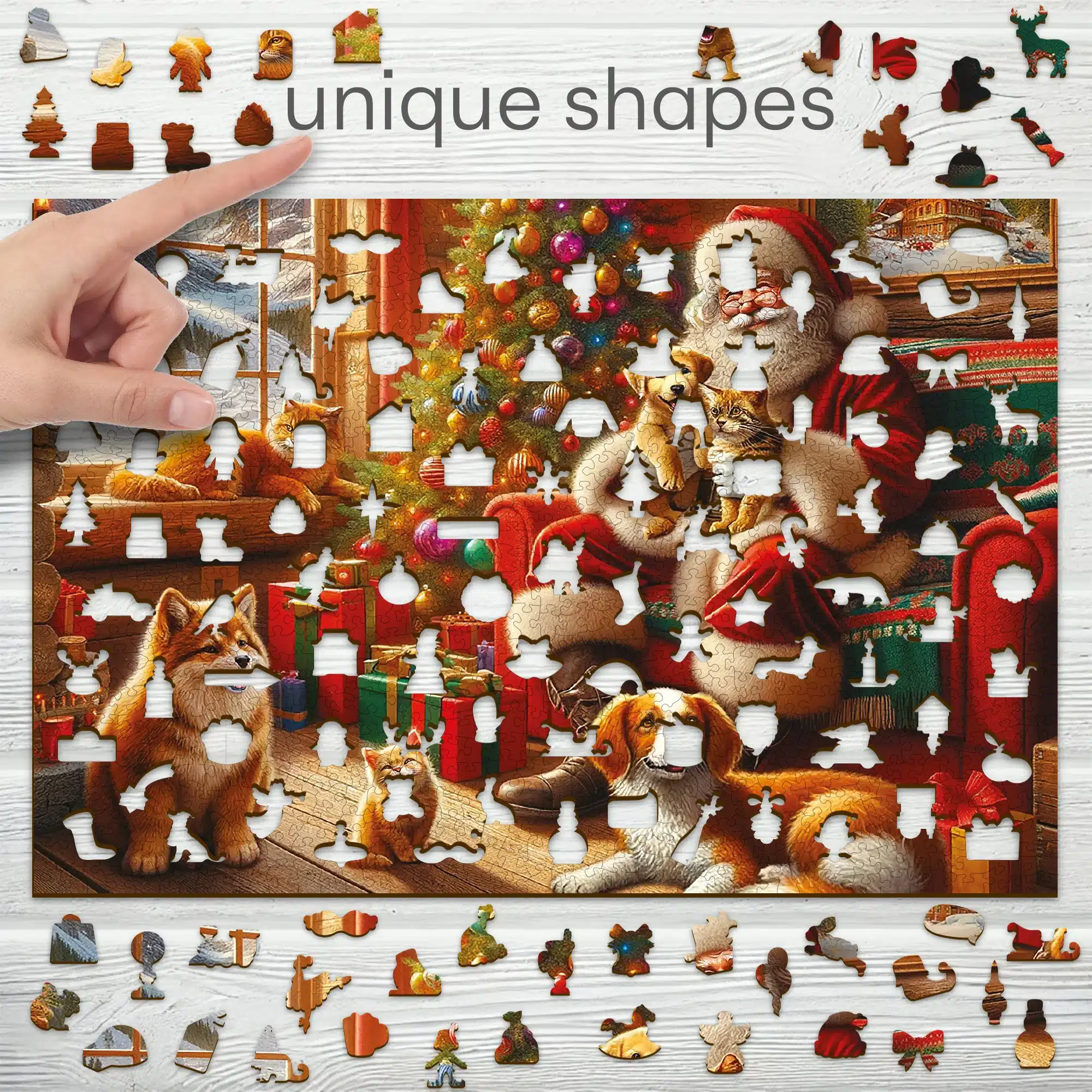 mikulás és barátai fa puzzle