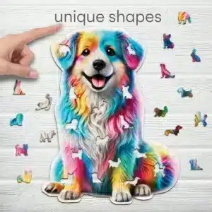 puzzle din lemn rainbow buddy