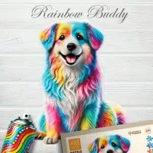 puzzle din lemn rainbow buddy