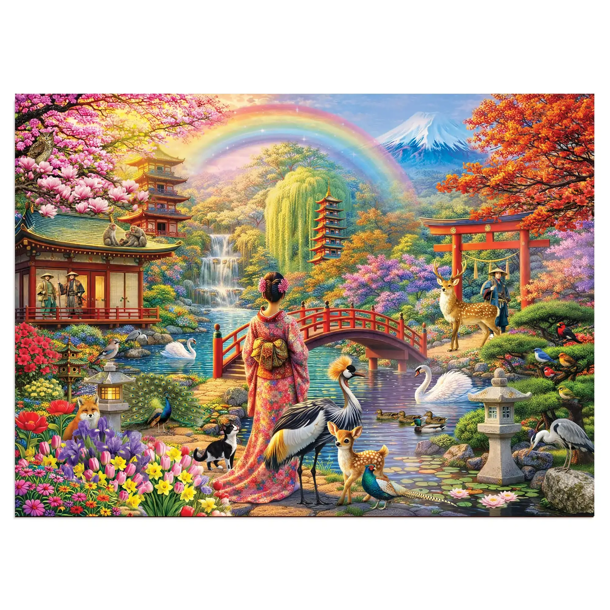japán kert fa puzzle