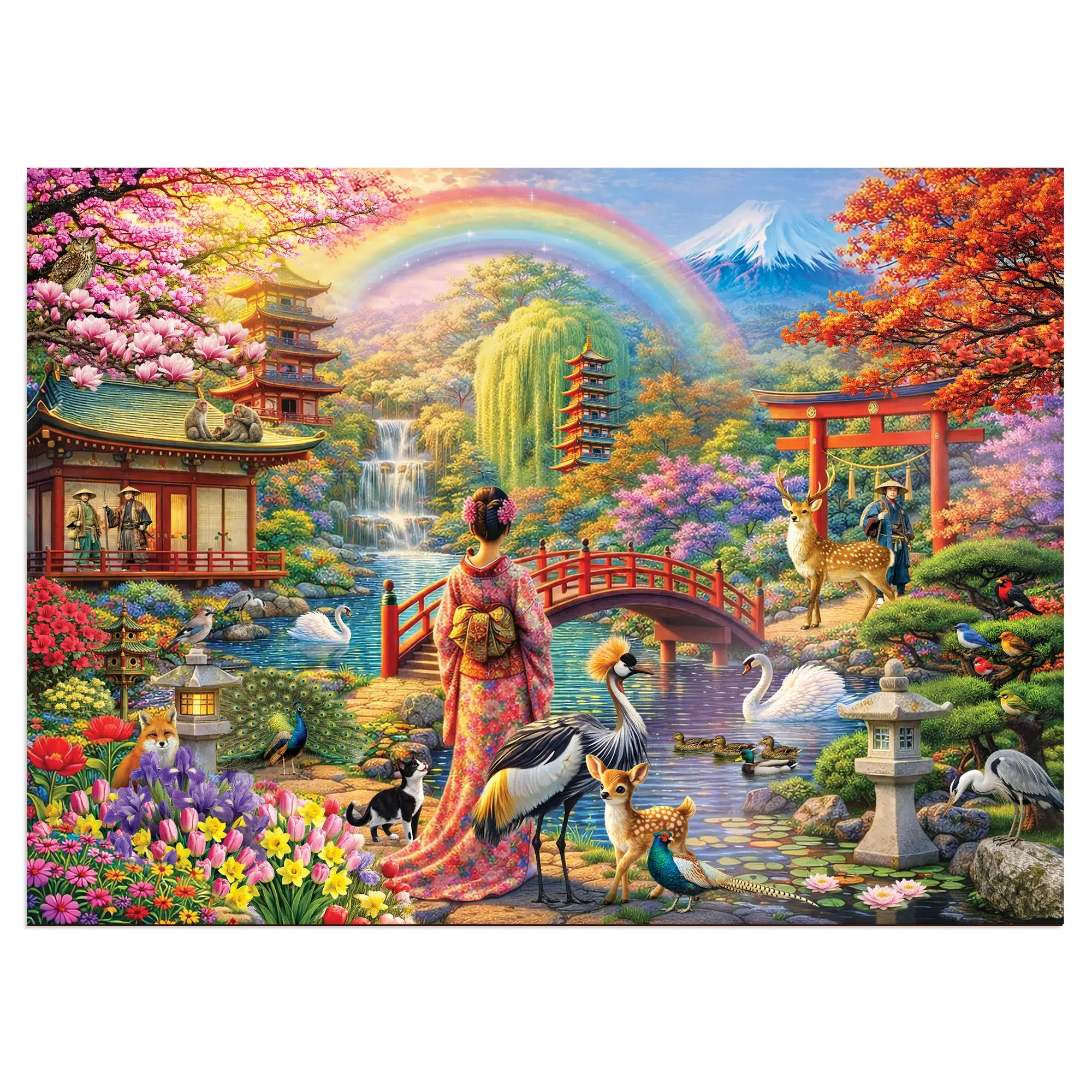 japán kert fa puzzle