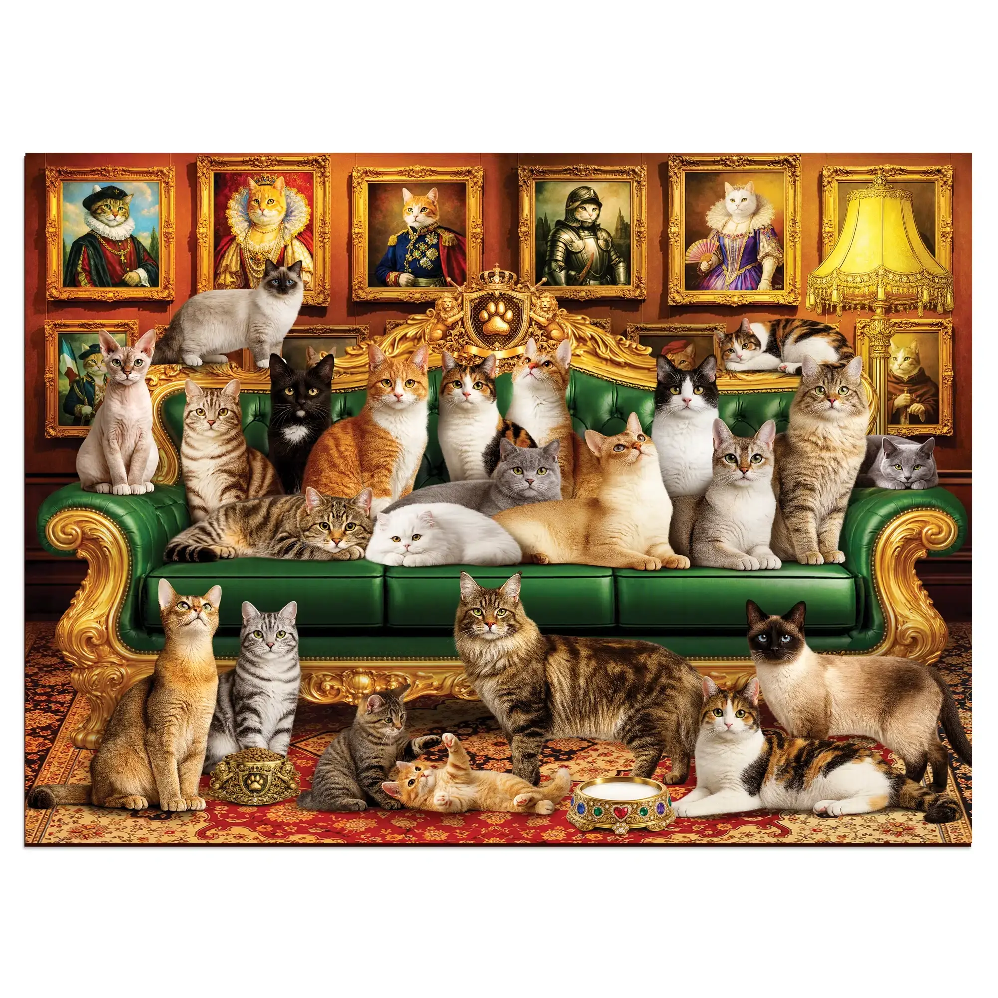 királyi cicák fa puzzle