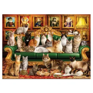 királyi cicák fa puzzle