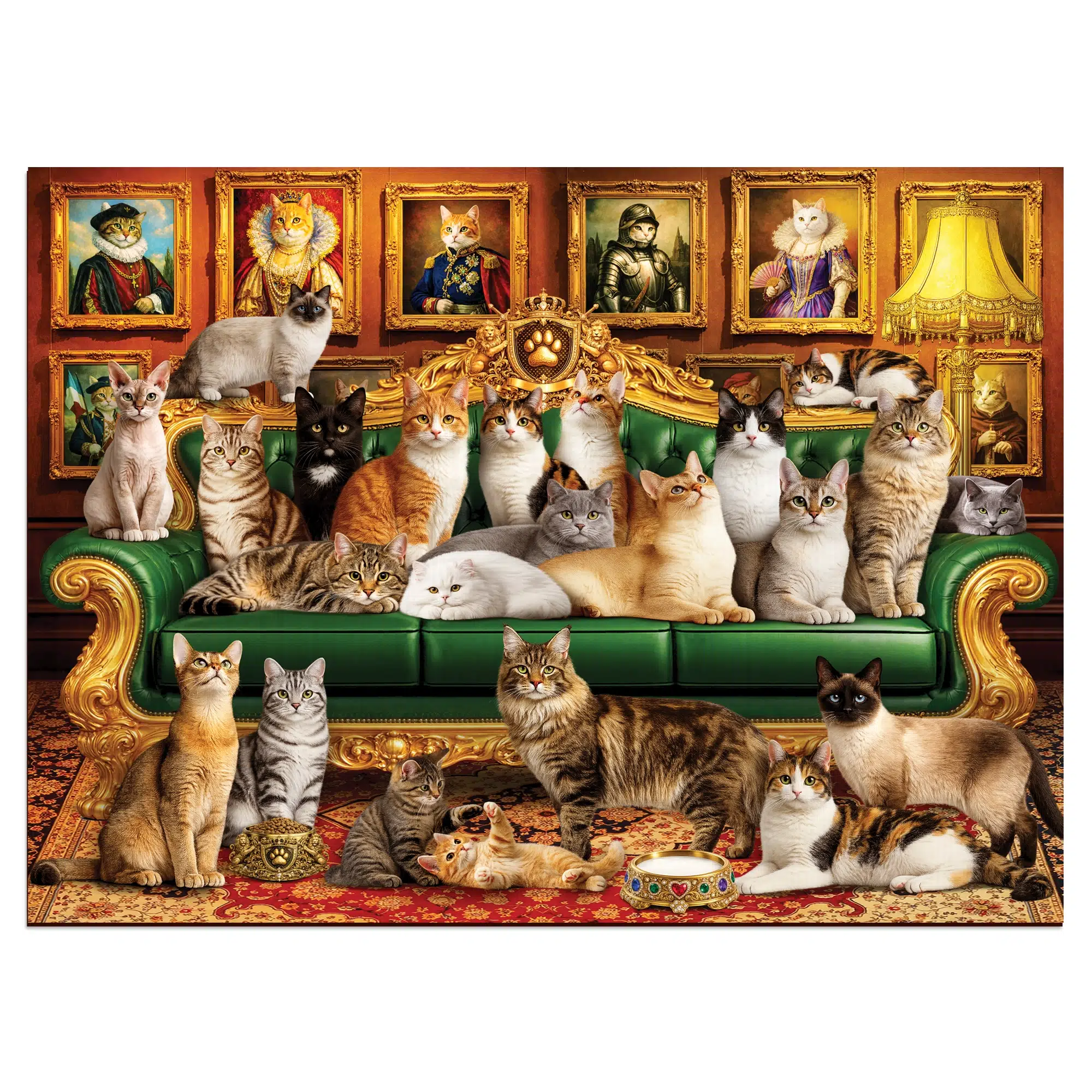 királyi cicák fa puzzle