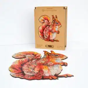 veveriță drăguță puzzle din lemn