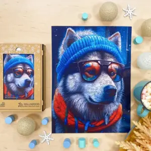 alec, malamutul din Alsacia puzzle din lemn