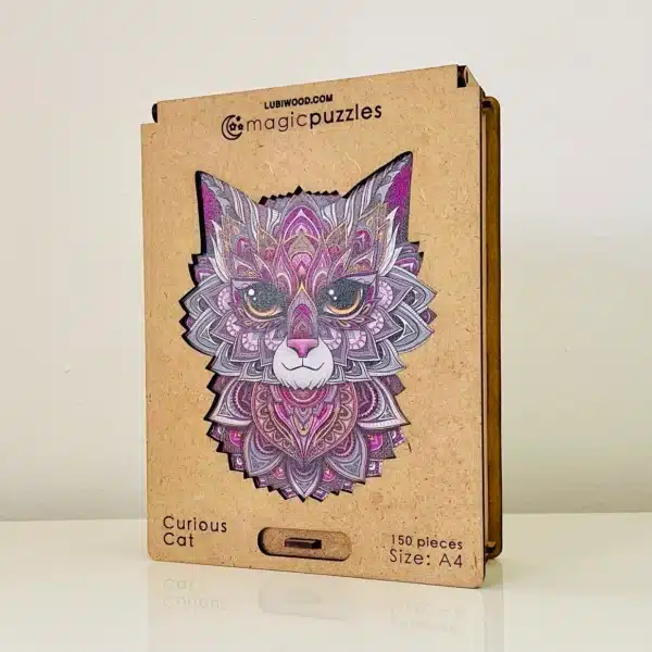 Puzzle din lemn Curious Cat