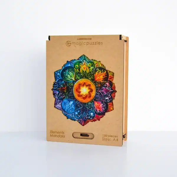 elemente mandala puzzle din lemn