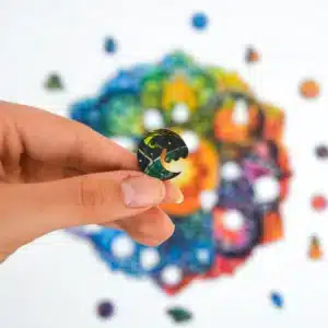 elemente mandala puzzle din lemn