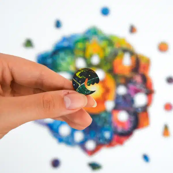 elemente mandala puzzle din lemn
