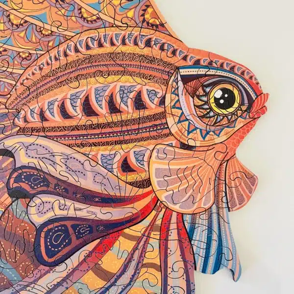 pește funky puzzle din lemn