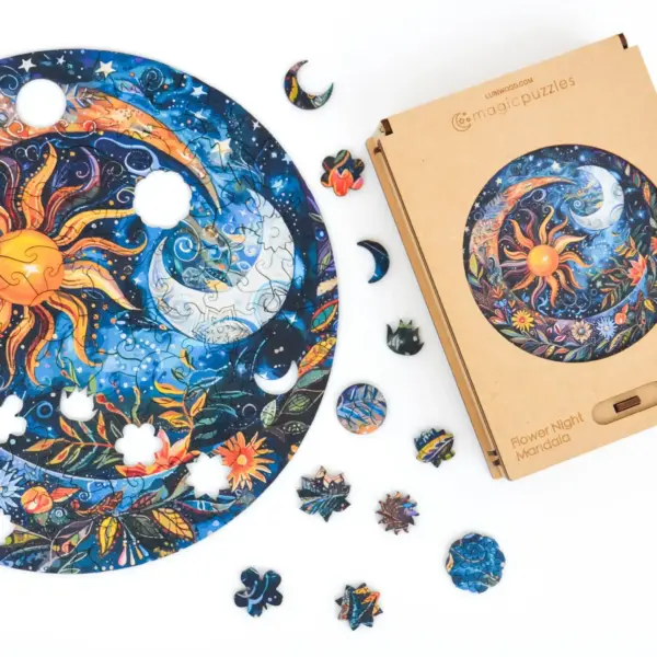 Virágos Éj Mandala fa puzzle