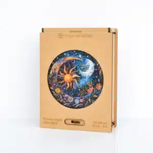 Floral noapte Mandala puzzle din lemn