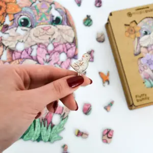 bolyhos nyuszi fa puzzle