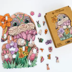 bolyhos nyuszi fa puzzle