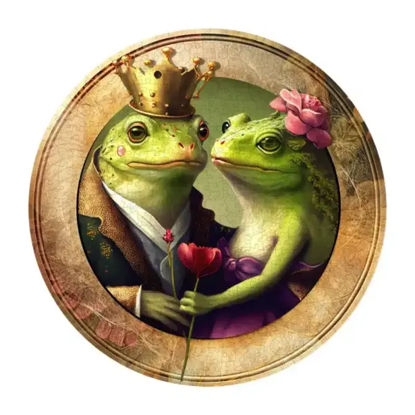 béka házaspár szerelem fa puzzle