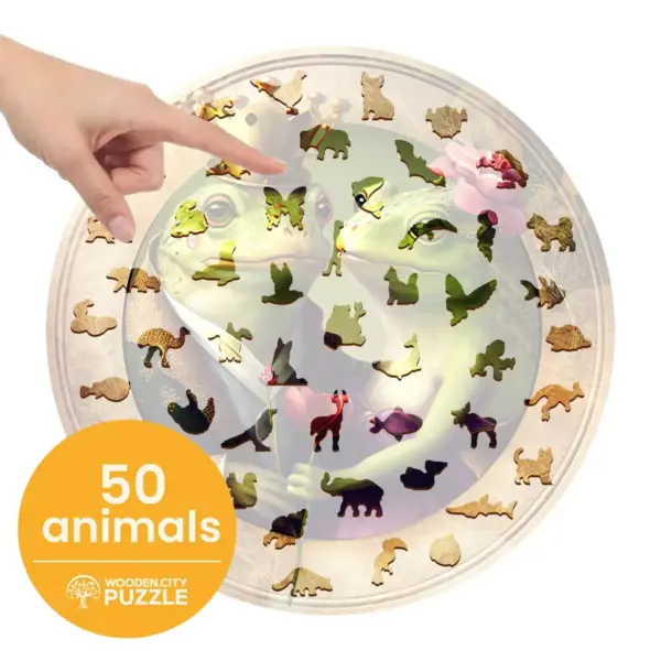 béka házaspár szerelem fa puzzle