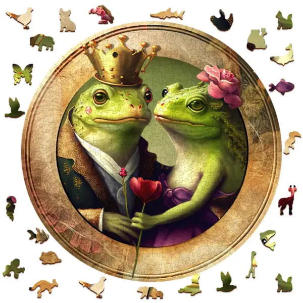 béka házaspár szerelem fa puzzle