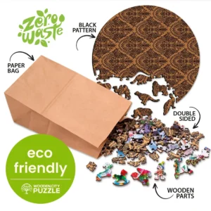 vultur strălucitor puzzle din lemn