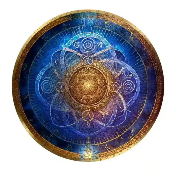 kék zodiákus horoszkóp csillagjegy fa puzzle