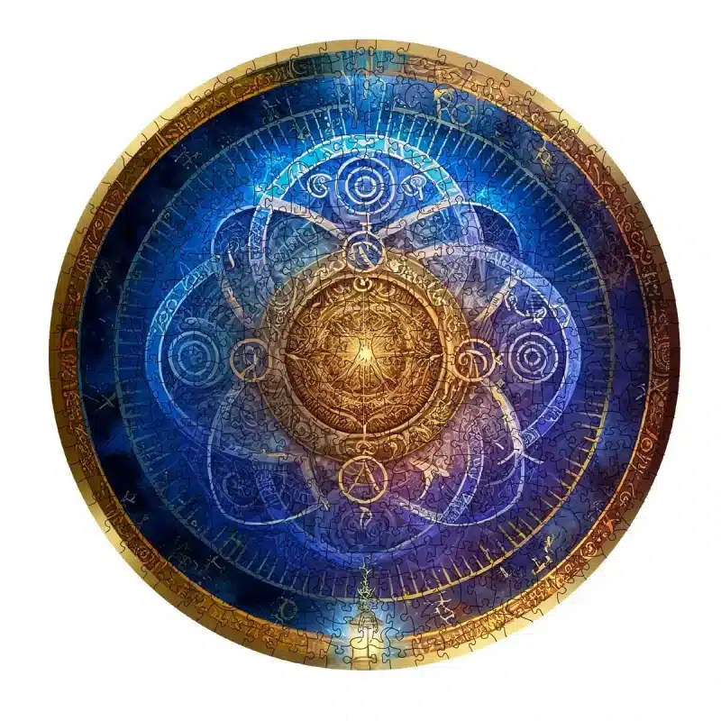 kék zodiákus horoszkóp csillagjegy fa puzzle