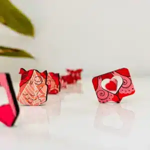 inimă mandala puzzle din lemn