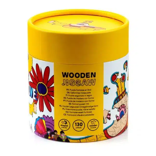 submarin galben puzzle din lemn