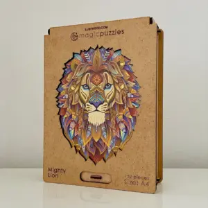 Puzzle din lemn Leu Măreț