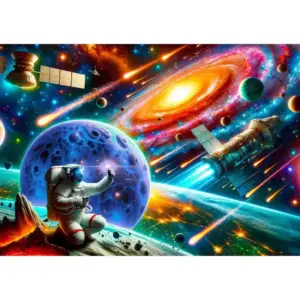 Kozmikus felfedezés fa puzzle