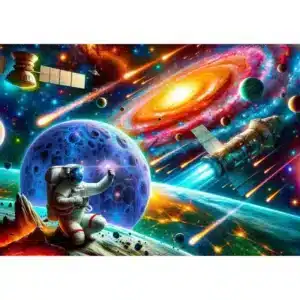 Descoperire cosmică puzzle din lemn