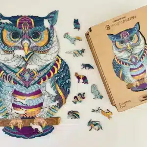 Cosmic Owl puzzle din lemn