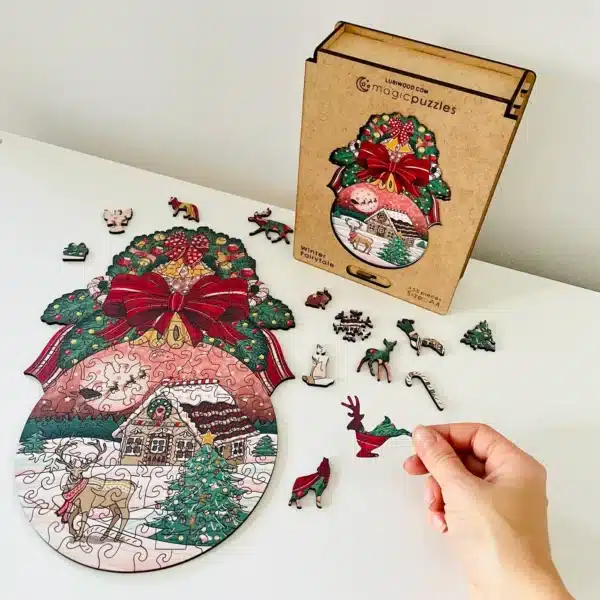 basm de iarnă puzzle din lemn