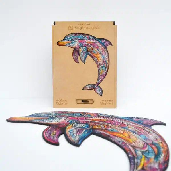 Delfin adriatic puzzle din lemn